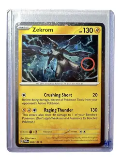 Pokemon TCG Zekrom (Cosmos Holo) W/ Swirl 🌀066/182 Paradox Rift Rare Holo NM - Image 1