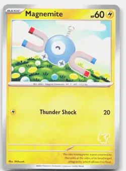 Magnemite (Pikachu Stamped) Normal My First Battle Pokemon NM - Image 1