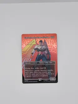 MTG Captain America, Wings of Freedom (Borderless) FOIL #0353 - Marvel (MSH) - Image 1