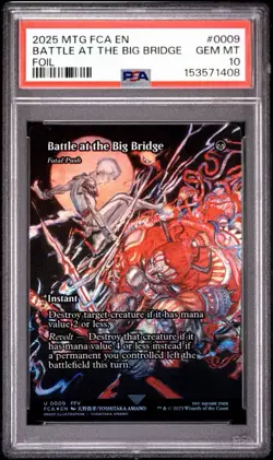 2025 MTG FINAL FANTASY THROUGH THE AGES FOIL BATTLE AT THE BIG BRIDGE PSA 10 - Image 1