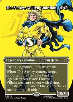 1x The Sentry, Golden Guardian - Extended Art NM Eng MTG - Marvel Super Heroes - Image 1