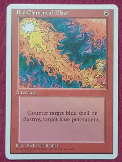 Magic The Gathering 4TH EDITION RED ELEMENTAL BLAST red card MTG FOURTH - Image 1