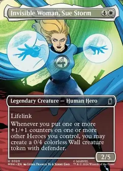 1x Invisible Woman, Sue Storm - Extended Art NM Eng MTG - Marvel Super Heroes - Image 1