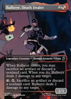 1x Bullseye, Death Dealer - Extended Art NM Eng MTG - Marvel Super Heroes - Image 1