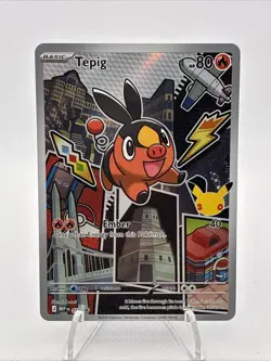 Series 2 Pokemon First Partner Illustration Tepig 050 Black Star Promo Holo - Image 1