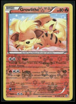 Growlithe RC4/RC25 Holo Legendary Treasures: Radiant Collection LP Pokemon - Image 1