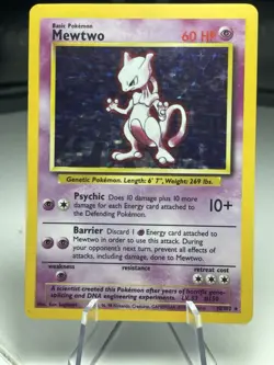 Mewtwo Base Set Unlimited 10/102 Holo 1999 WOTC - HP -Pokemon Card TCG - Image 1