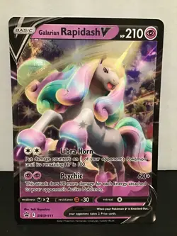 Galarian Rapidash V SWSH111 Holo Pokemon Black Star Promo - Image 1
