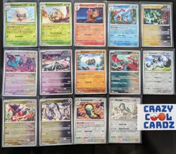 🔥 140 Card Complete c/u/r reverse holo master Set Pokemon Temporal Forces - Image 1