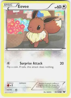 Eevee 83/108 Common Dark Explorers Pokemon Lightly Played - Image 1