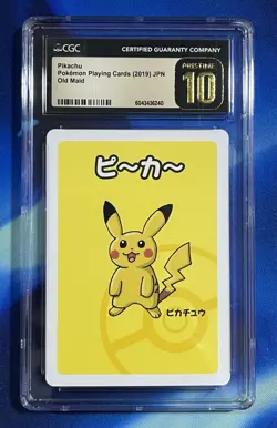 CGC 10 Pristine Pikachu Old Maid 2019 Japanese Pokemon Card Gem Mint 10 - Image 1