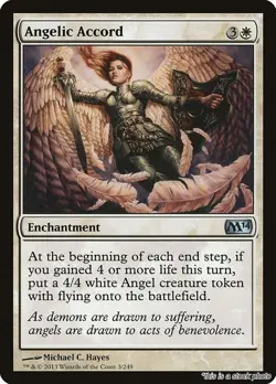 MTG Angelic Accord Card #3 Magic 2014 (M14) LP Magic - Image 1
