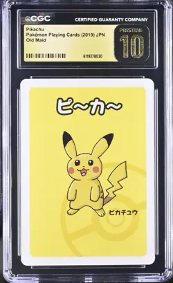 Pokemon TCG Pikachu Old Maid 2019 Japanese Playing Card CGC PRISTINE 10 - Image 1