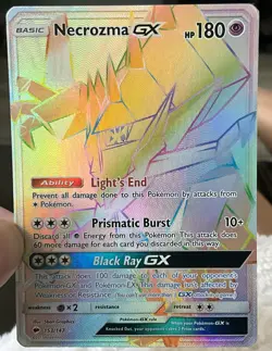 Pokemon Card Necrozma GX 153/147 Burning Shadows Secret Rare - Image 1