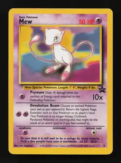 Mew 8 Promo Wizards Black Star Promos Pokemon Cards - Image 1