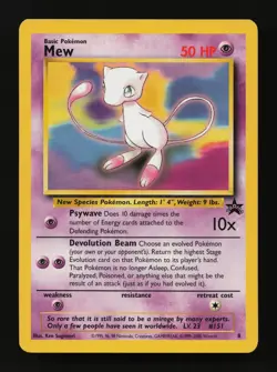 Mew 8 Promo Wizards Black Star Promos Pokemon Cards - Image 1