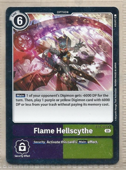 Digimon Card Game Flame Hellscythe New Awakening BT8-109 SR Foil - Image 1
