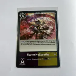 Digimon TCG BT8-109 Flame Hellscythe Rare New Awakening Card Game - Image 1