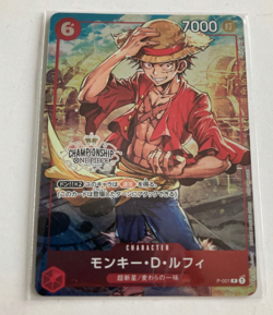 ONE PIECE Card Game Monkey D Luffy P-001 Promo Card Championship 2022 - NM - Image 1