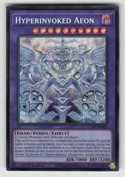 YuGiOh Chaos Origins HYPERINVOKED AEON - Secret Rare Holo Card #CORI-EN033 (2) - Image 1