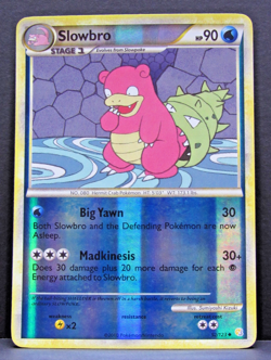 Pokemon Slowbro HeartGold SoulSilver Reverse Holo Card 52/123 LP Condition - Image 1