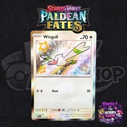 Wingull 203/091 SV: Paldean Fates Shiny Rare Pokemon TCG Card NM - Image 1