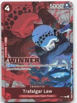 Trafalgar Law (Winner Pack Vol. 7) P-017 FOIL One Piece Promo Card One Piece LP - Image 1