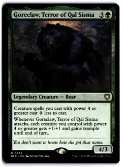 Goreclaw, Terror of Qal Sisma NM BLC Commander: Bloomburrow MTG - Image 1