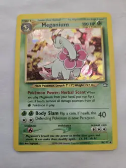 Meganium ⭐ 10/111 Holo Rare Neo Genesis 2000 Pokemon MP - Image 1