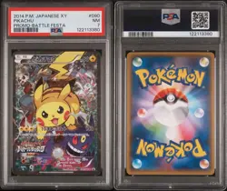 PSA7 BATTLE FESTA 2014 Full Art Pikachu 90/XY-P NM Pokemon Card Japanese - Image 1