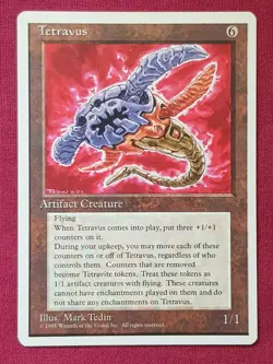 Magic The Gathering 4TH EDITION TETRAVUS artifact card MTG - Image 1