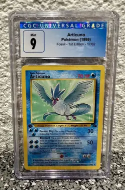 ❄ Pokemon TCG 1999 Fossil - 1st Ed. 17/62 Articuno - CGC 9 Mint Blue Label - Image 1