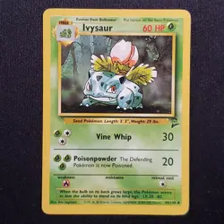 Ivysaur 44/130 Uncommon Base Set 2 Pokemon Damaged - Image 1