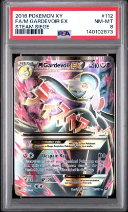 2016 POKEMON XY STEAM SIEGE #112 M GARDEVOIR EX PSA 8 - Image 1