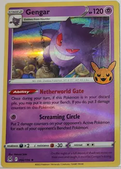 Gengar 066/196 Full Holo Bleed Error Rare Pokemon TCG Stamped ✨ Trick Or Trade - Image 2