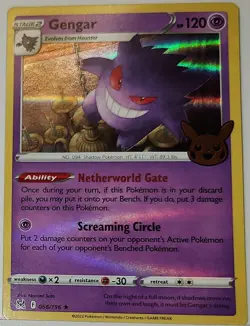 Gengar 066/196 Full Holo Bleed Error Rare Pokemon TCG Stamped ✨ Trick Or Trade - Image 3