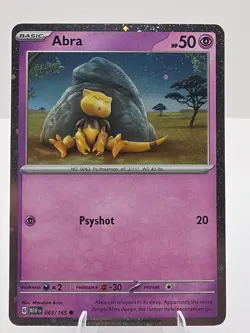 Abra NM 063/165 Pokemonn 151 Pokemon Cosmos Holo Promo - Image 1