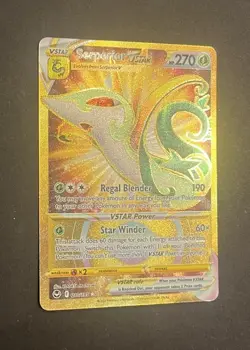 Pokemon Serperior VSTAR 210/195 Gold Secret Rare Silver Tempest Near Mint - Image 3