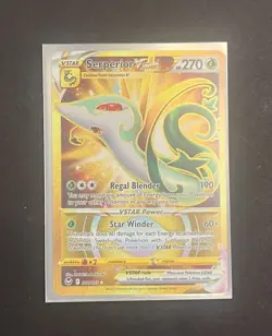 Pokemon Serperior VSTAR 210/195 Gold Secret Rare Silver Tempest Near Mint - Image 4