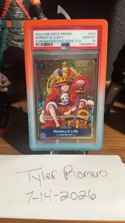 ONE PIECE PROMOS CONVENTION EXCLUSIVE-FOIL #043 MONKEY D. LUFFY PSA 10 - Image 3