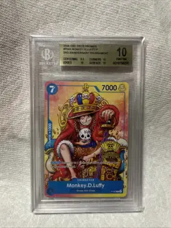 Monkey.D.Luffy 2nd Anniversary Stamp P-043 One Piece Promo Non Foil 2024 BGS 10 - Image 1