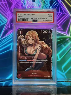 2023 ONE PIECE PROMOS #007 NAMI TOURNAMENT PK. VOL.3 WINNER PSA 9 - Image 1