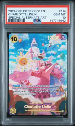 2024 ONE PIECE OP06-WINGS OF THE CAPTAIN #114 CHARLOTTE LINLIN PSA 10 - Image 1