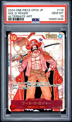 2024 ONE PIECE JAPANESE OP09-EMPERORS IN THE NEW WORLD #118 GOL D. ROGER PSA 10 - Image 1