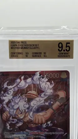 One Piece Monkey D Luffy Learn Together Deck ST21-001 BGS 9.5 - Image 2