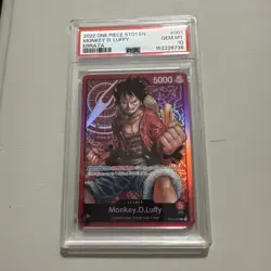 ONE PIECE MONKEY D. LUFFY 2022 STRTR DK ST01-STRAW HAT CREW #001 ERRATA PSA 10 - Image 1