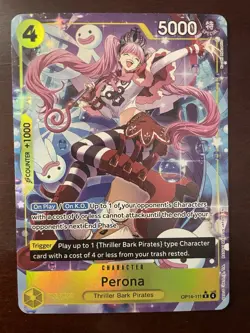 2026 One Piece CCG: PERONA OP-14 “The Azure Sea's Seven” Full Art Super Rare - Image 4