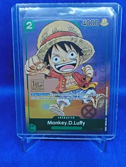 One Piece Monkey D. Luffy P-037 1st Anniversary Tournament Stamped Promo Foil - Image 1