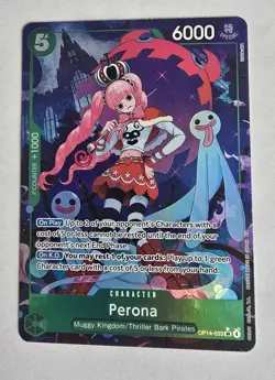One Piece Perona (Alternate Art) The Azure Sea's Seven Foil OP14-033 NM - Image 2