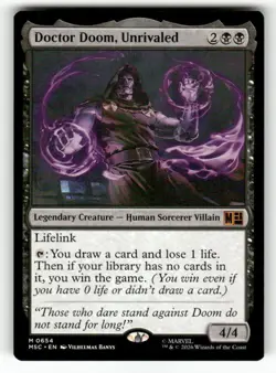 Doctor Doom, Unrivaled 654 Commander Marvel Super Heroes Magic: The Gathering NM - Image 1